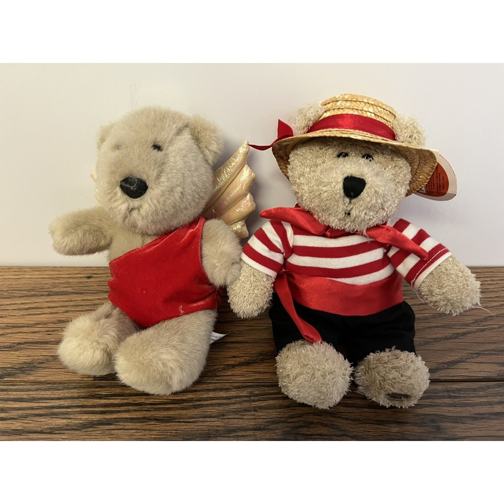 Starbucks Gondolier Bearista Bear 2003 and 2001 Cupid Bearista